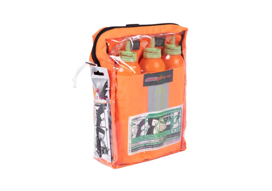 FIRE-PAK emergency breathing apparatus for fire evacuation